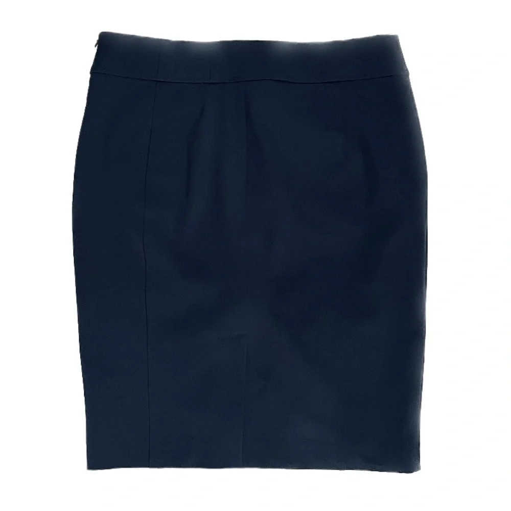 Ted Baker London Microfiber Black Poly Midi Pencil Skirt
